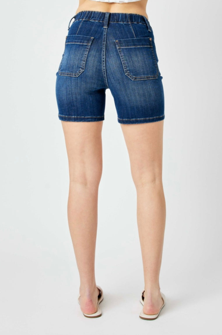 High Waisted Elastic Waist Short