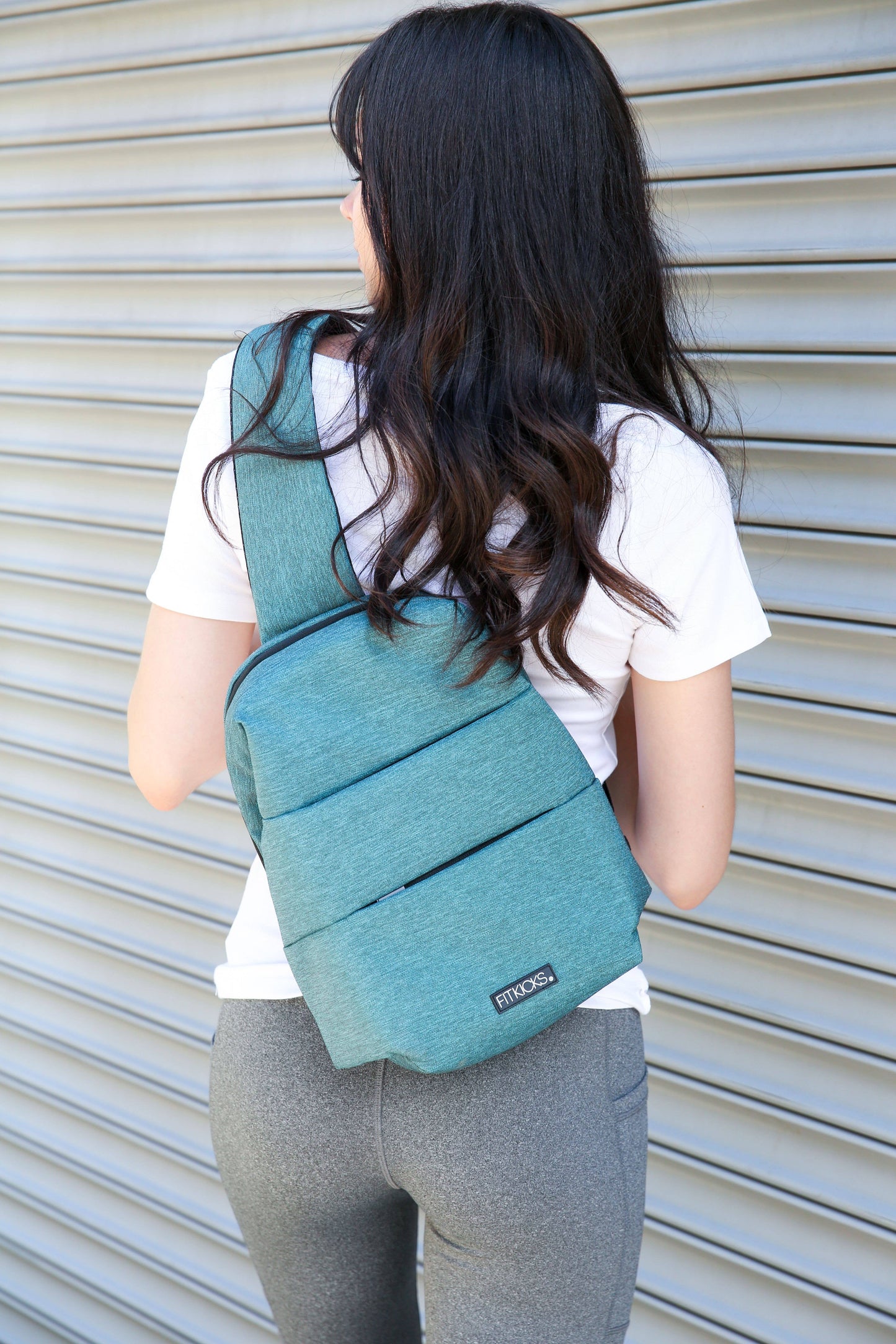 FITKICKS Latitude Sling Bag Open Stock: Teal