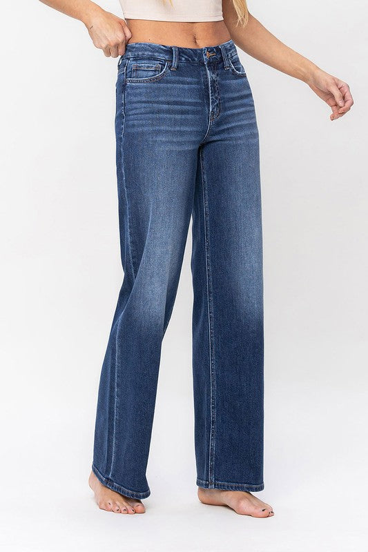 High Rise Loose Fit Jeans Flying Monkey