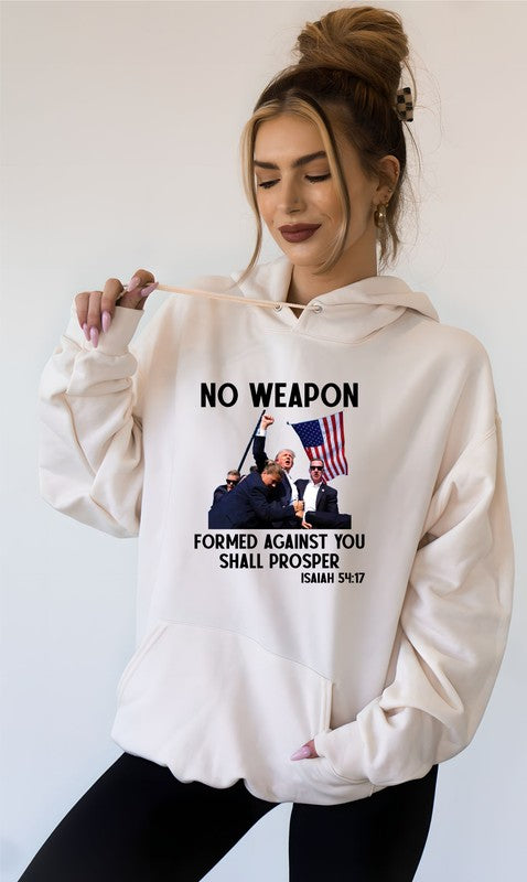 No Weapon Formed Against You Trump Graphic Hoodie