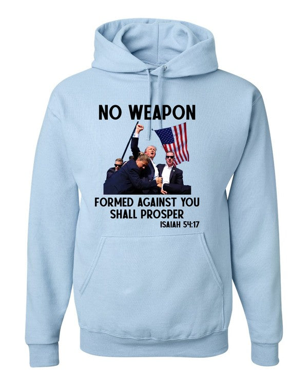 No Weapon Formed Against You Trump Graphic Hoodie