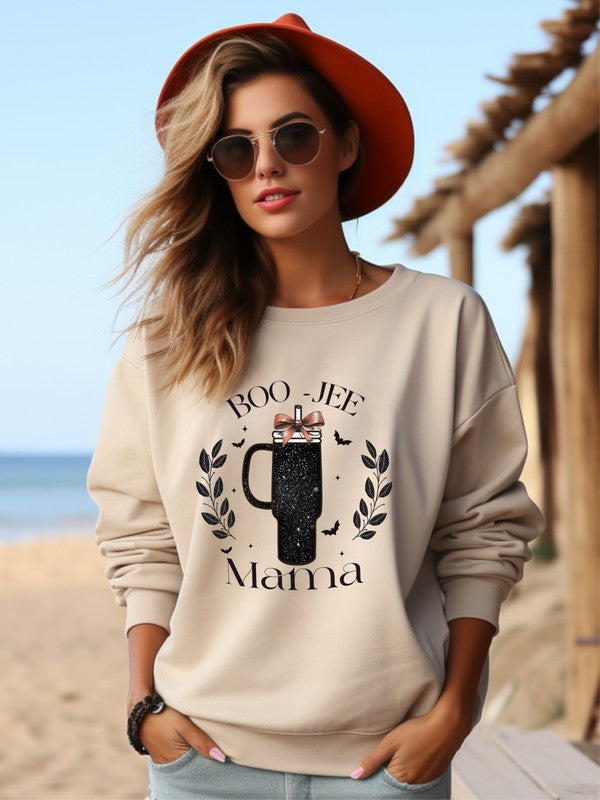 Boo Jee Mama Graphic Crewneck Sweatshirt