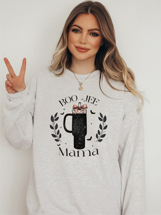 Boo Jee Mama Graphic Crewneck Sweatshirt