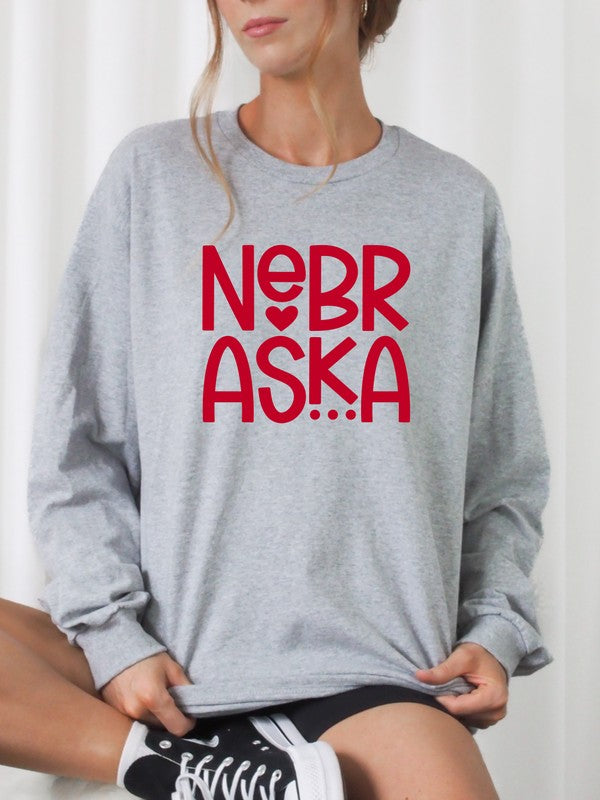 Nebraska Cozy Graphic Sweatshirt