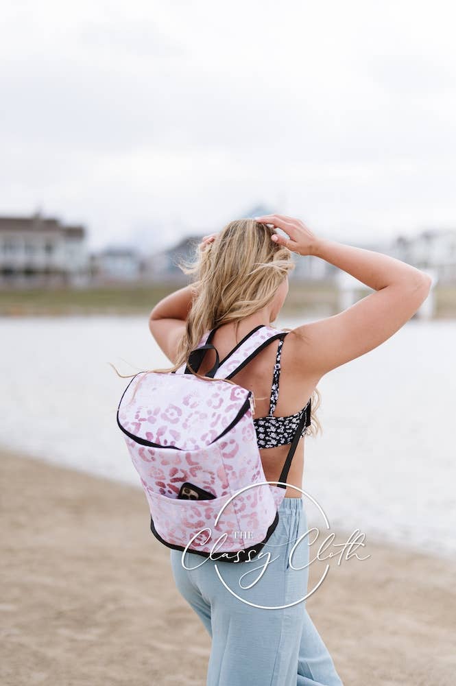 Cooler Backpack - Rose Gold Leopard RTS