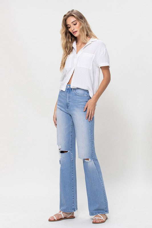 High Rise Vintage Flare Jeans Flying Monkey