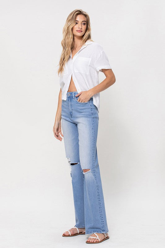 High Rise Vintage Flare Jeans Flying Monkey