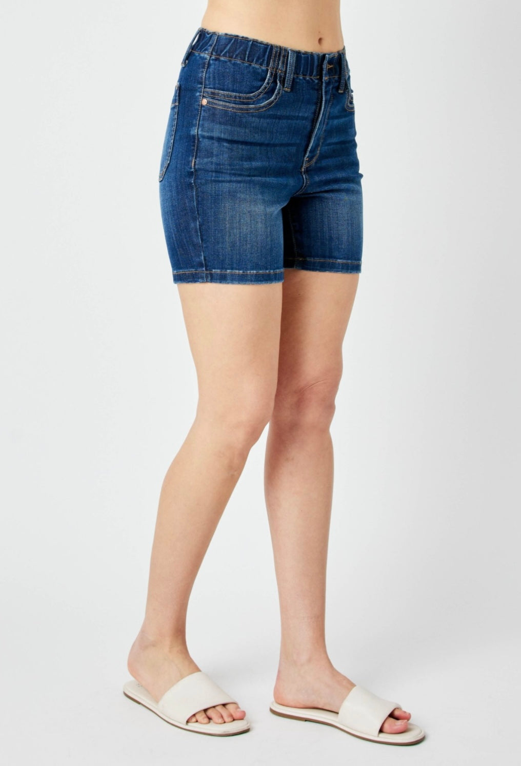 High Waisted Elastic Waist Short