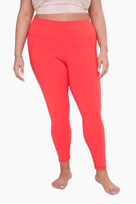 CURVY Tapered Band Essential Solid Highwaist Leggings