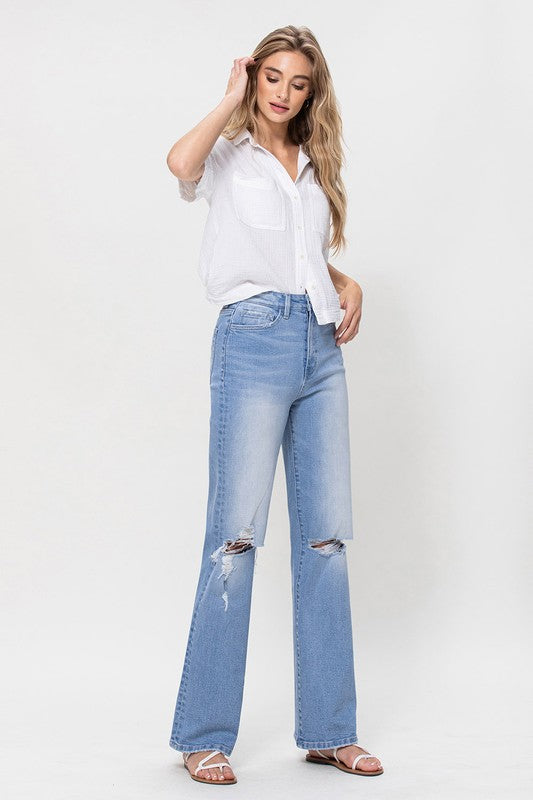 High Rise Vintage Flare Jeans Flying Monkey