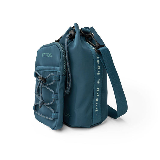 FITKICKS® Optimist H2O Crossbody & Phone Pouch Open Stock: Teal/Happy & Hydrated