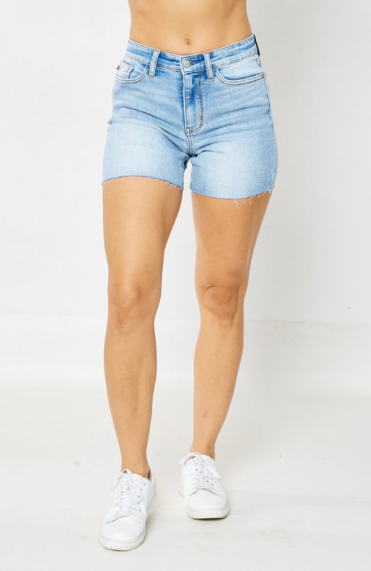 High Waisted Raw Hem Short