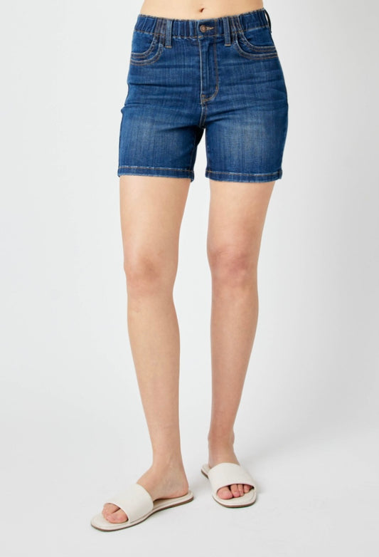 High Waisted Elastic Waist Short