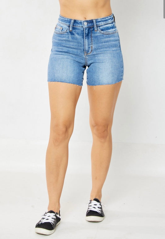 High Waisted Denim Short