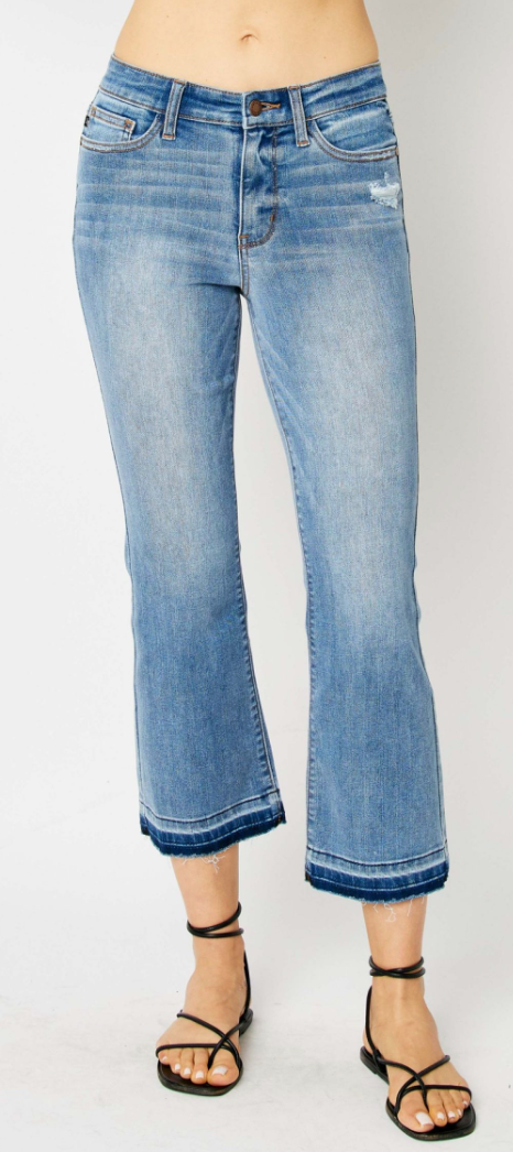 Mid Rise Crop Boot Cut