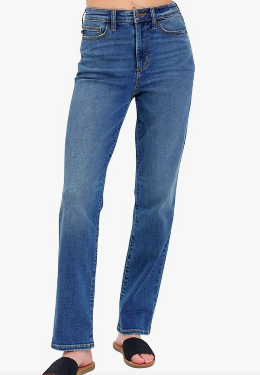 High Rise Straight Fit Jean Judy Blue