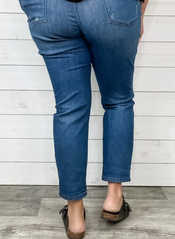 Button Fly Boyfriend Jean