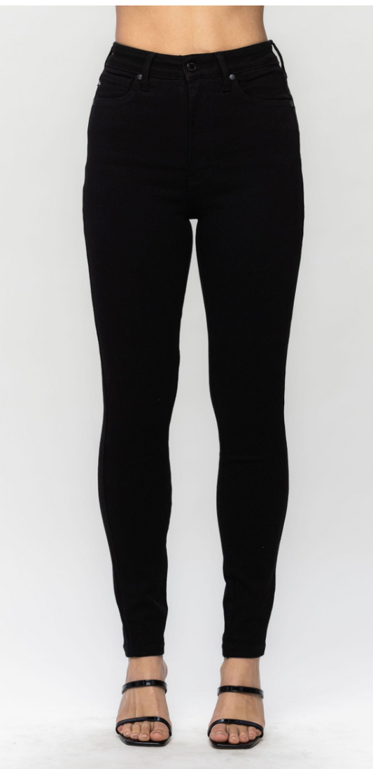 High Waist Tummy Control Classic Black Skinny