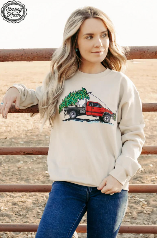 Farm Truck Christmas Sweater