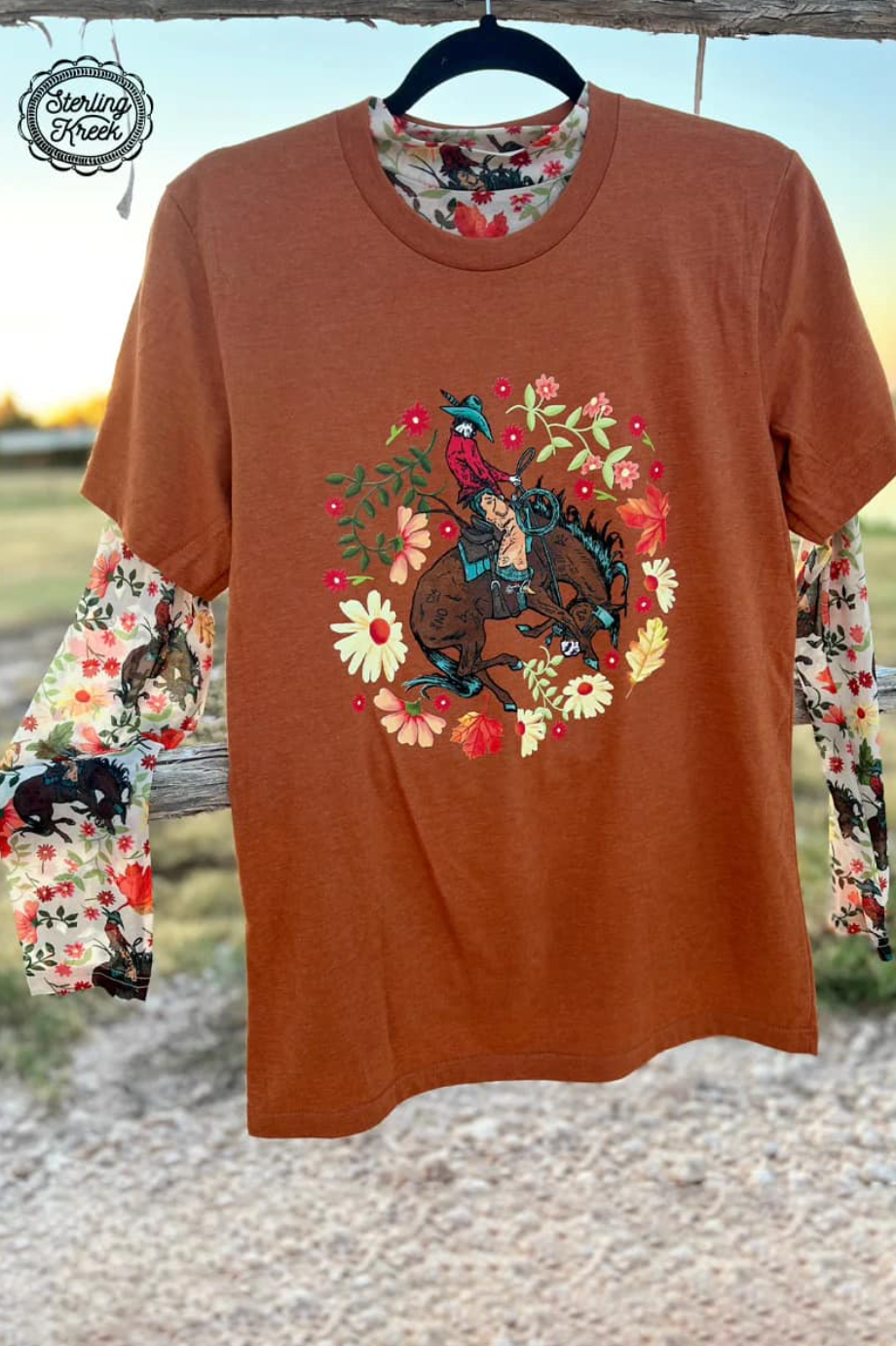 Floral Bronc Tee