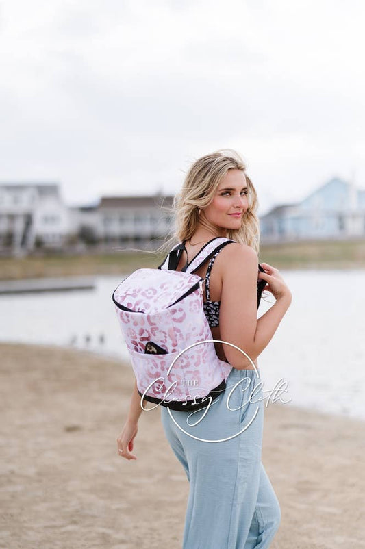 Cooler Backpack - Rose Gold Leopard RTS