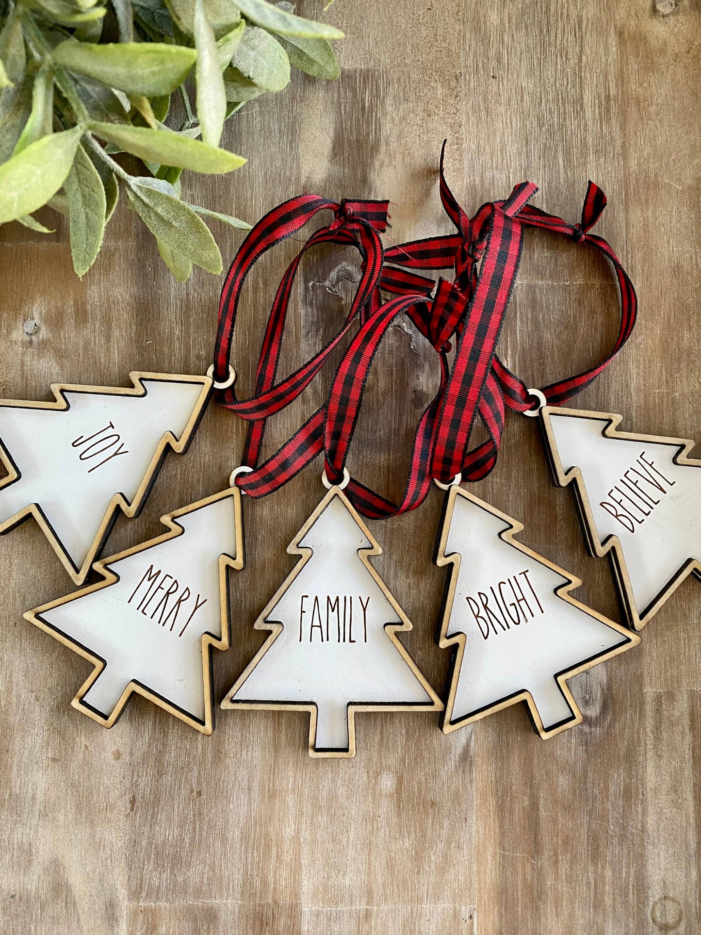 Modern Farmhouse Christmas tree ornaments