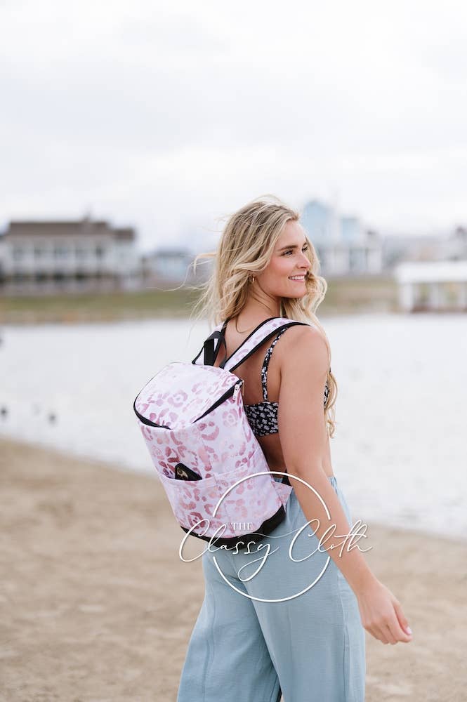 Cooler Backpack - Rose Gold Leopard RTS