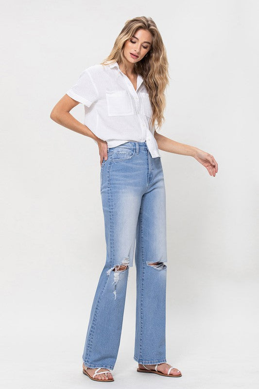 High Rise Vintage Flare Jeans Flying Monkey